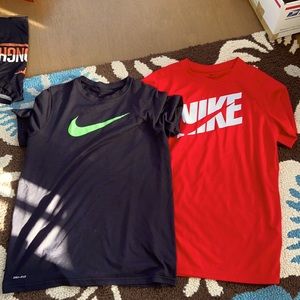 Two Nike dri fit shirts